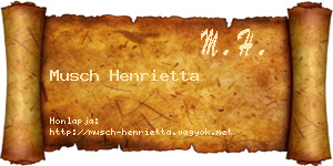 Musch Henrietta névjegykártya